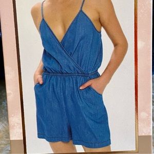 Ci Sono Denim Romper Sz S Blue NWT